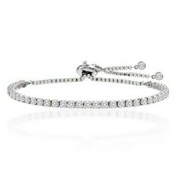 Swarovski Elements Slider Tennis Bracelet - Picture 1 of 2